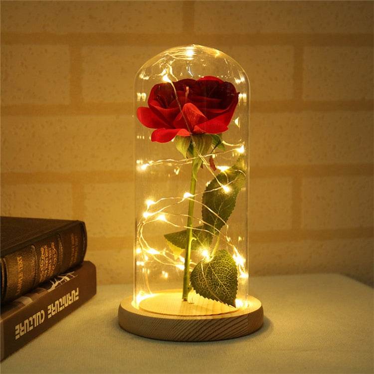 LED Flashing Luminous Artificial Fresh Roses Romantic Decoration 0-5W